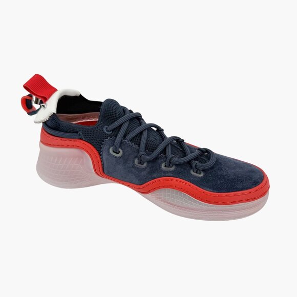 Christian Louboutin Arpoador Navy Blue Suede Sock Sneakers Size 37 US 7 Women's - Picture 12 of 16